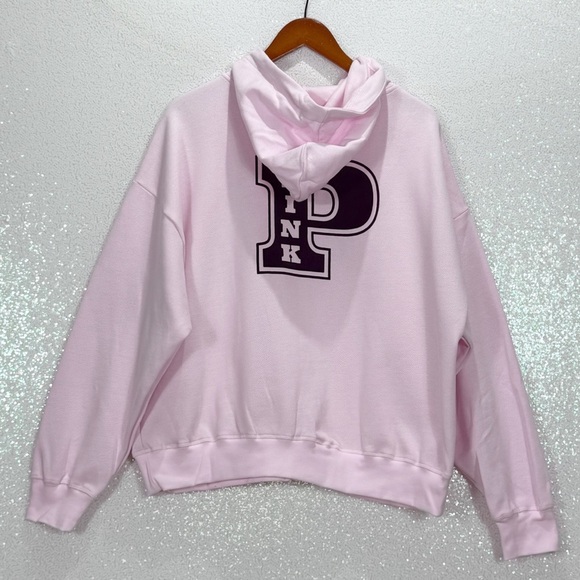 Pink ivy Fleece Campus Full -Zip Hoodie, pink tulip Size Large - Picture 15 of 16